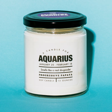 Astrology Candle Aquarius