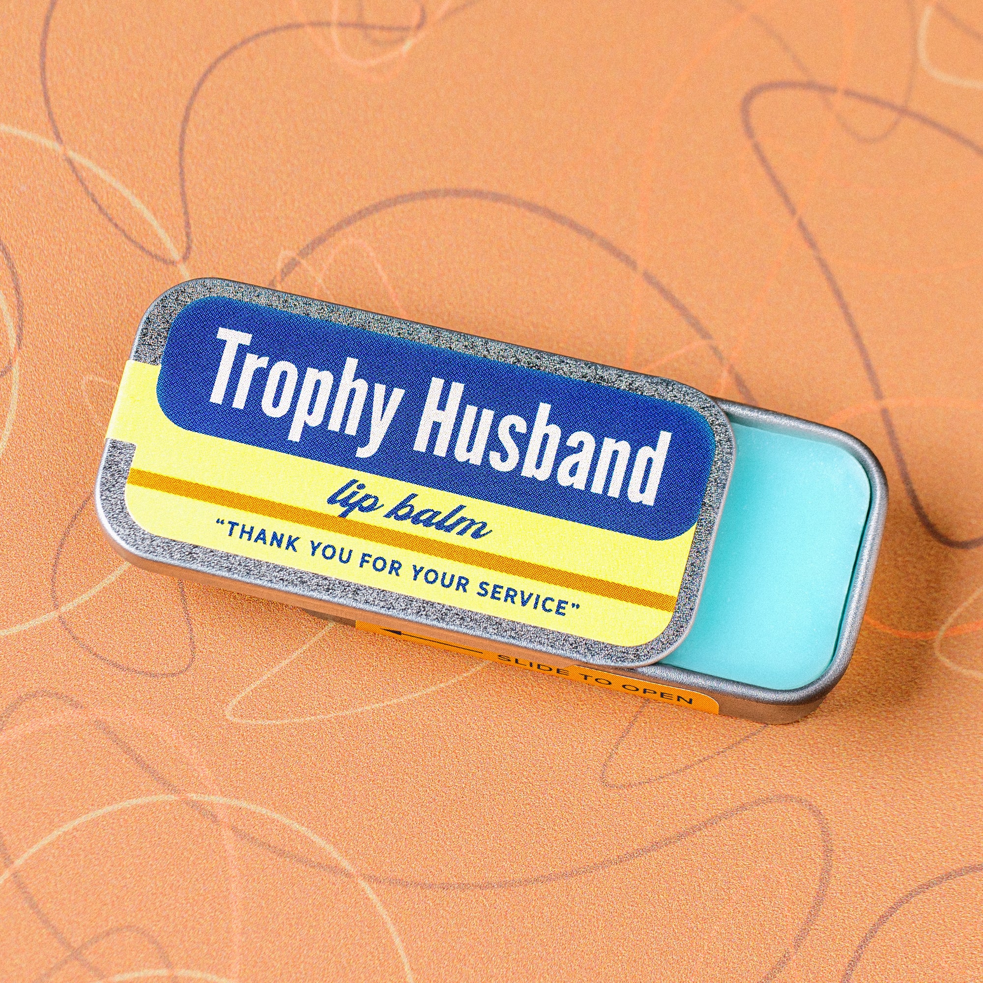 "Trophy Husband" Old School Lip Balm Tin