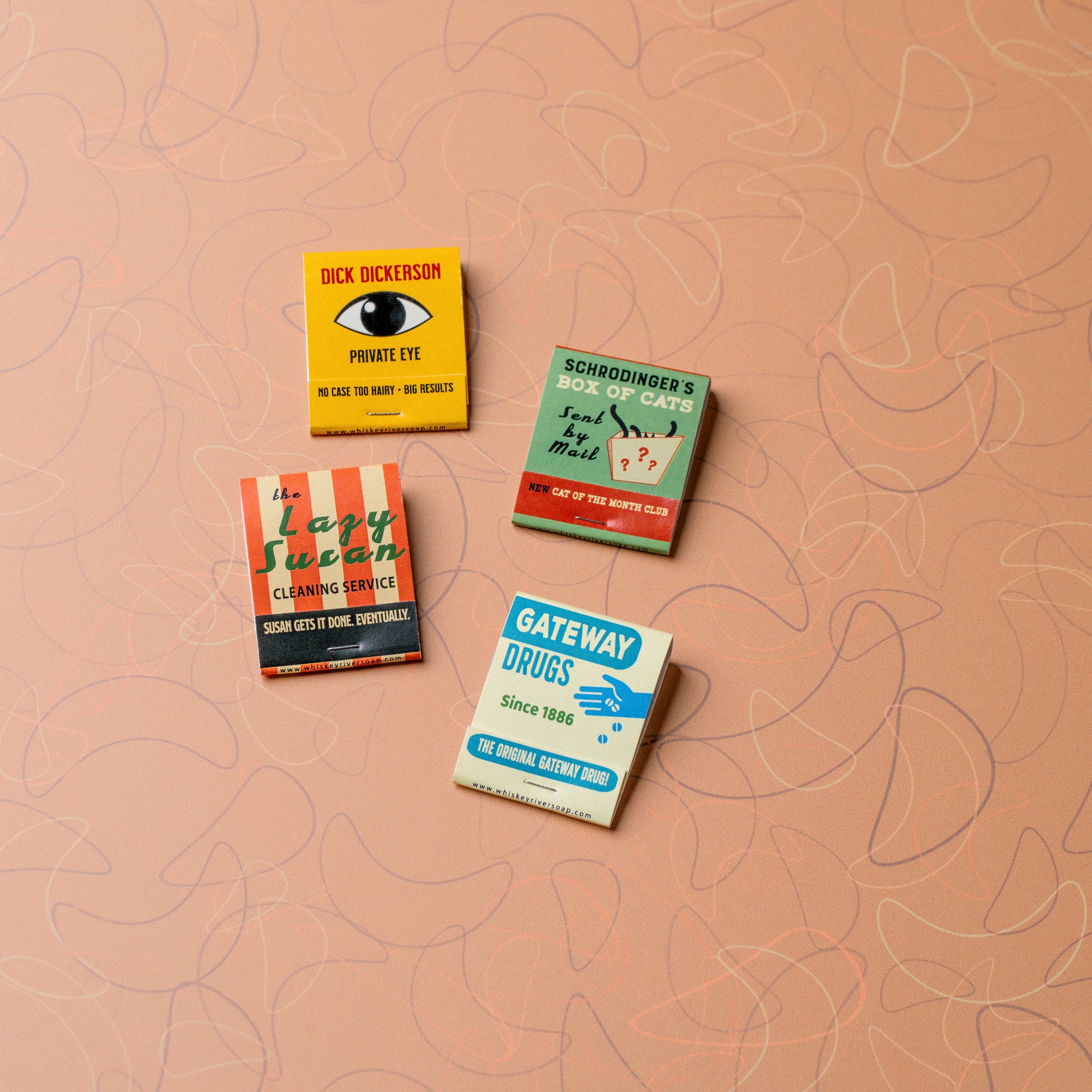 Old School Matchbooks Full Set: Vintage-Style - Matchbooks