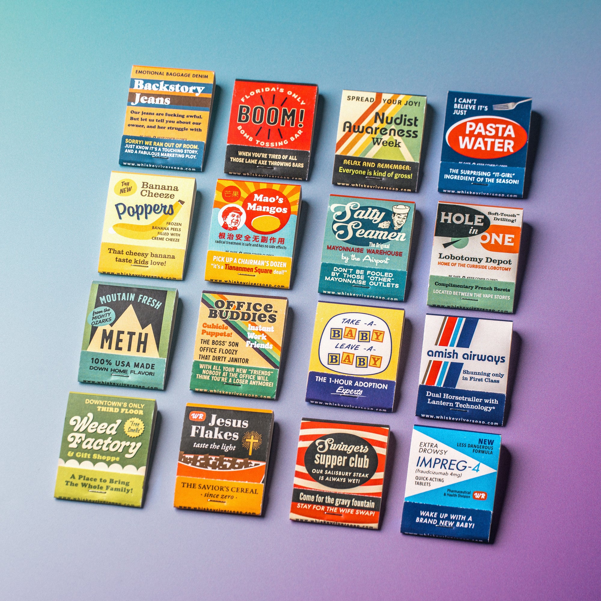 Old School Matchbooks Full Set: Vintage-Style Set 2