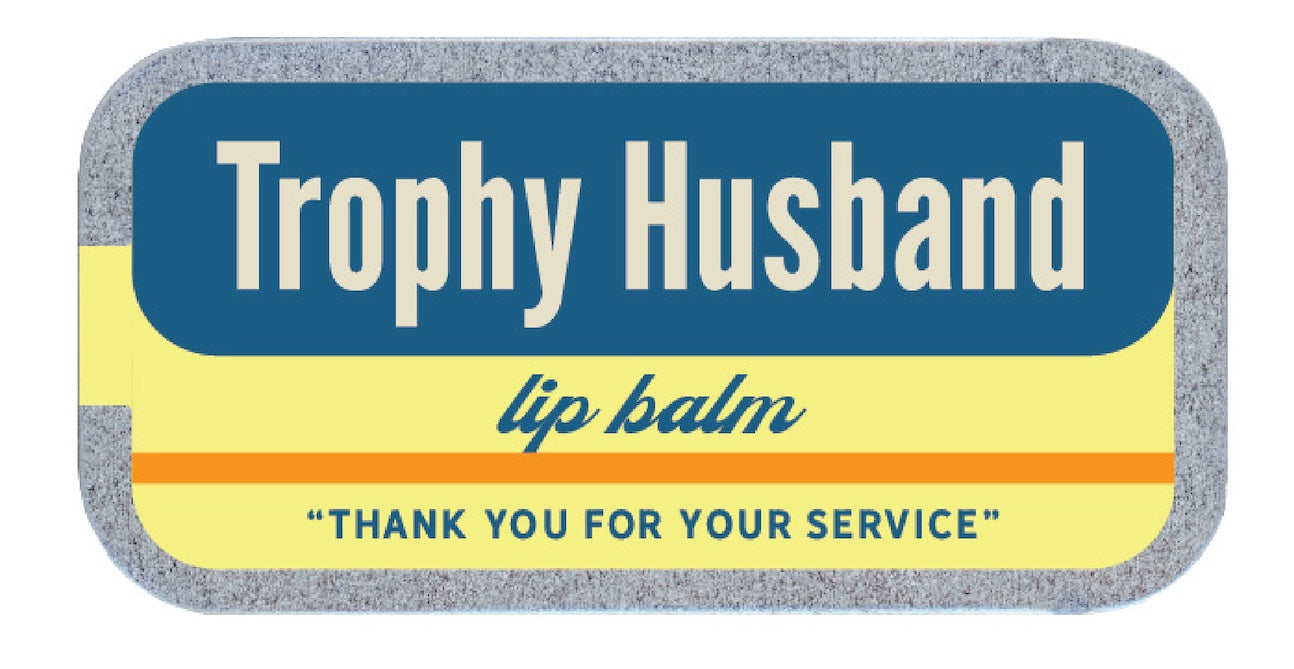 "Trophy Husband" Old School Lip Balm Tin