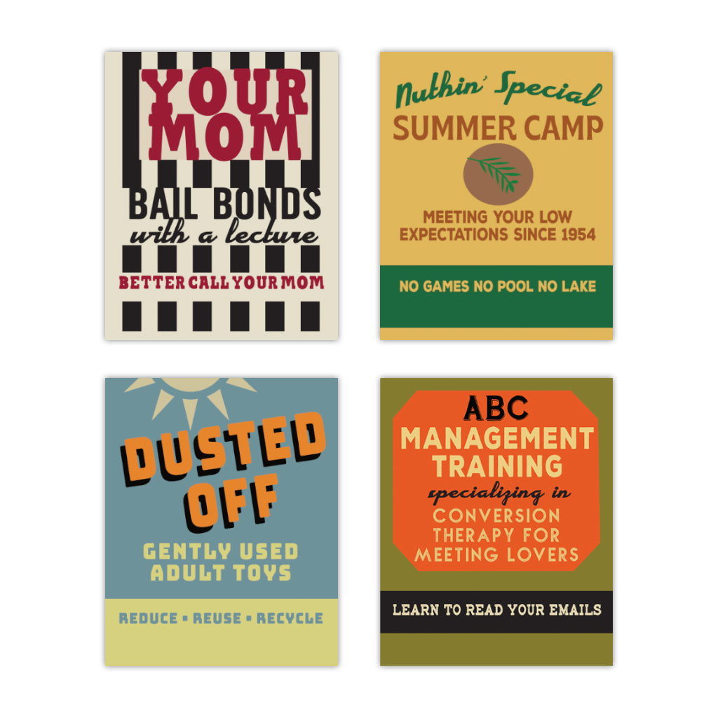 Old School Matchbooks Variety Pack: Your Mom