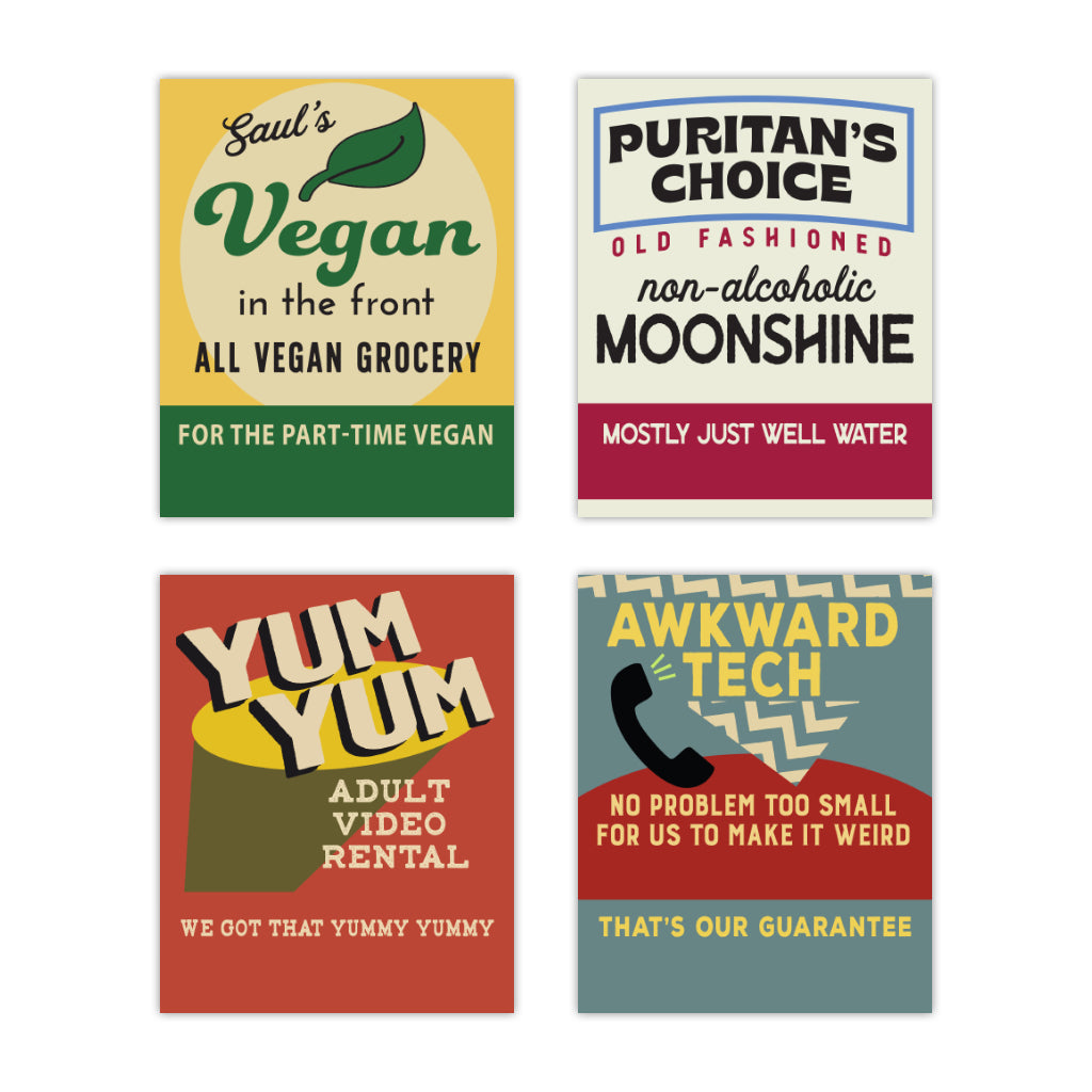 Old School Matchbooks Variety Pack: Vegan in the Front - Matchbooks