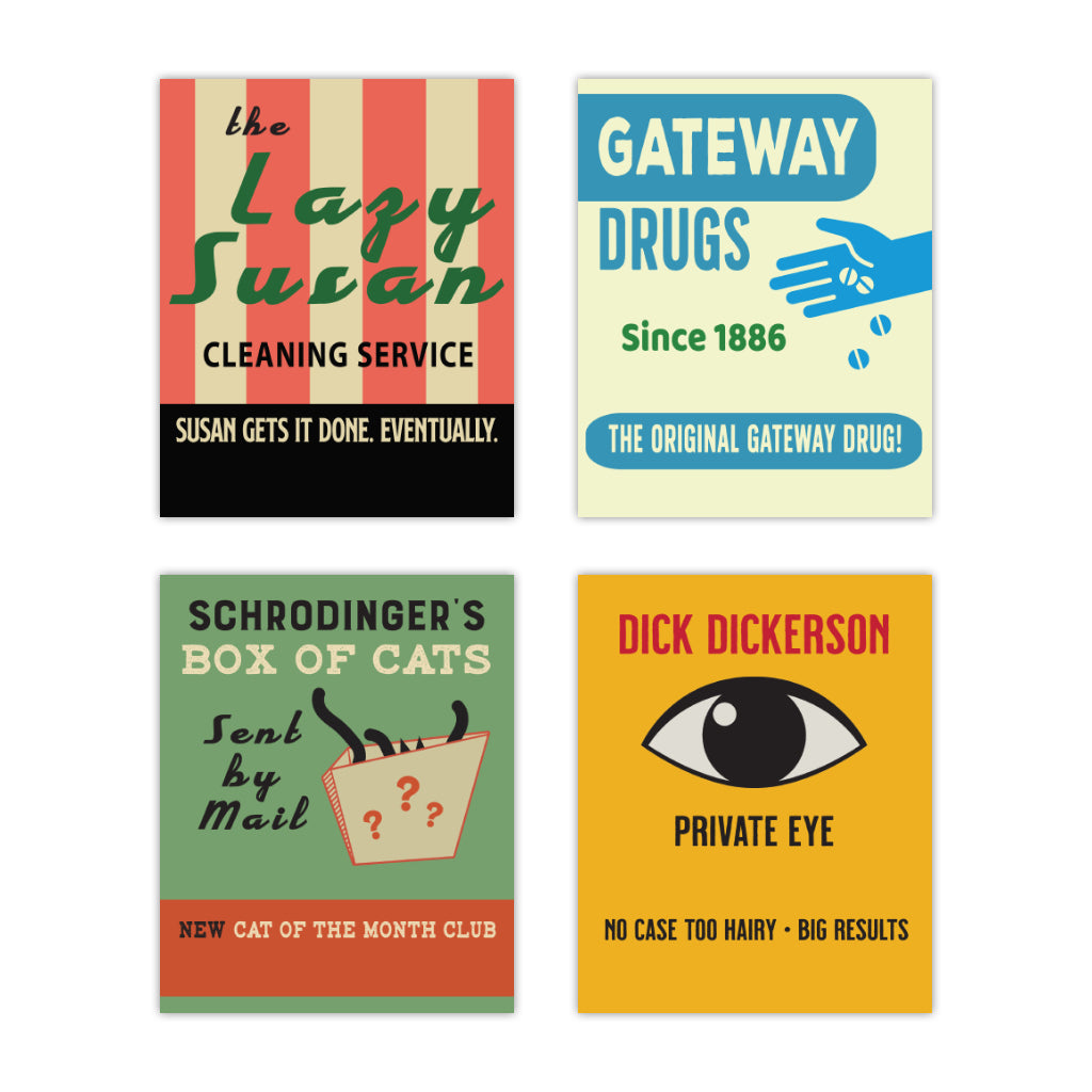 Old School Matchbooks Variety Pack: Lazy Susan - Matchbooks